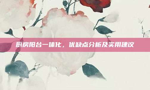 厨房阳台一体化，优缺点分析及实用建议