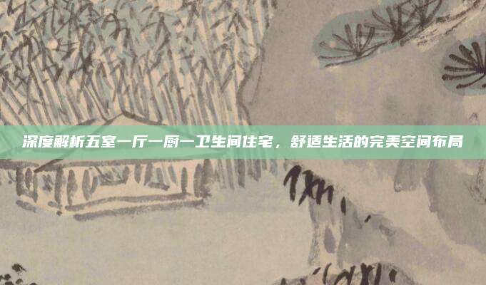 深度解析五室一厅一厨一卫生间住宅，舒适生活的完美空间布局