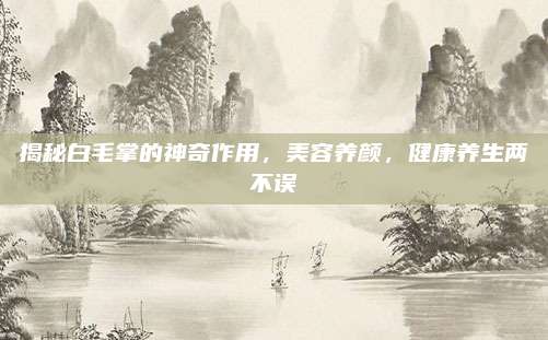 揭秘白毛掌的神奇作用，美容养颜，健康养生两不误
