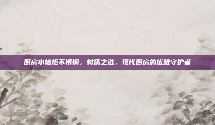 厨房水槽柜不锈钢，材质之选，现代厨房的优雅守护者