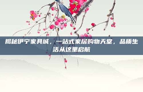 揭秘伊宁家具城，一站式家居购物天堂，品质生活从这里启航