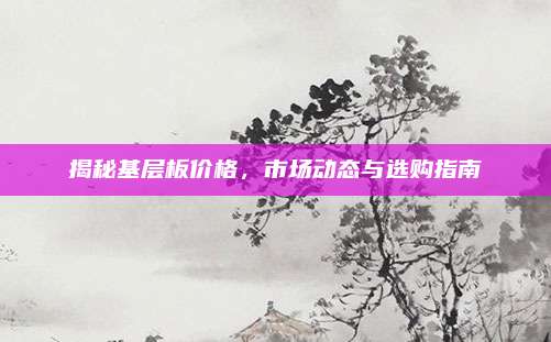 揭秘基层板价格，市场动态与选购指南
