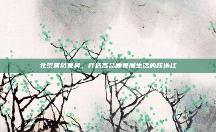 北京宜风家具，打造高品质家居生活的新选择