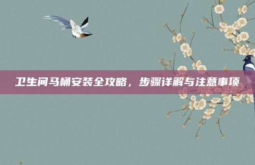 卫生间马桶安装全攻略，步骤详解与注意事项