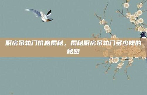 厨房吊轨门价格揭秘，揭秘厨房吊轨门多少钱的秘密