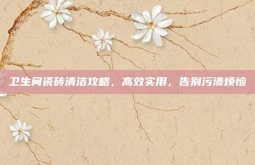 卫生间瓷砖清洁攻略，高效实用，告别污渍烦恼