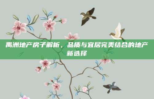 禹洲地产房子解析，品质与宜居完美结合的地产新选择