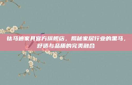 钛马迪家具官方旗舰店，揭秘家居行业的黑马，舒适与品质的完美融合