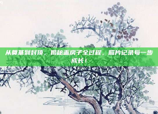 从奠基到封顶，揭秘盖房子全过程，照片记录每一步成长！