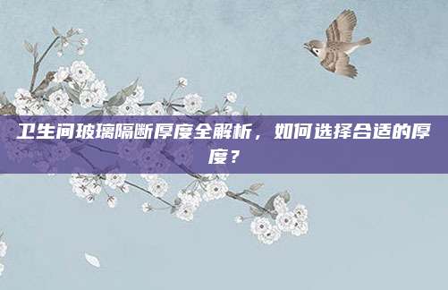 卫生间玻璃隔断厚度全解析，如何选择合适的厚度？