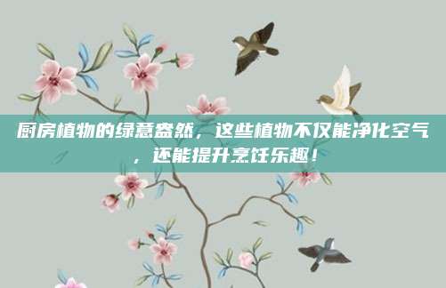 厨房植物的绿意盎然，这些植物不仅能净化空气，还能提升烹饪乐趣！