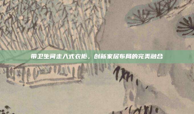 带卫生间走入式衣柜，创新家居布局的完美融合