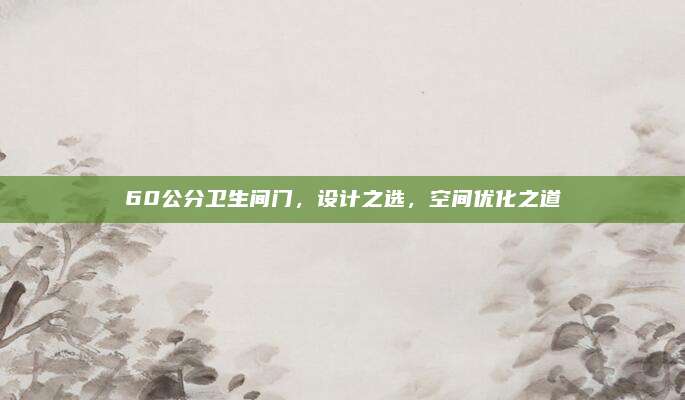 60公分卫生间门，设计之选，空间优化之道