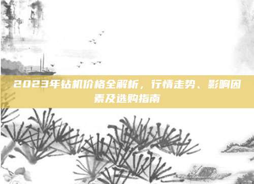 2023年钻机价格全解析，行情走势、影响因素及选购指南
