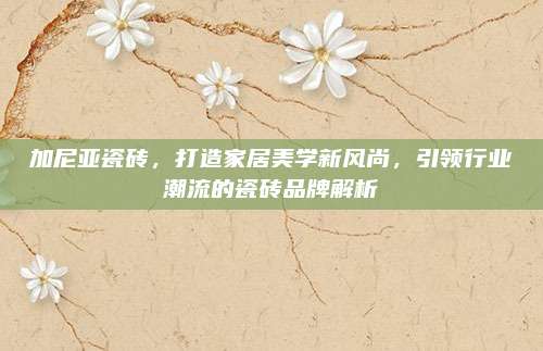 加尼亚瓷砖，打造家居美学新风尚，引领行业潮流的瓷砖品牌解析