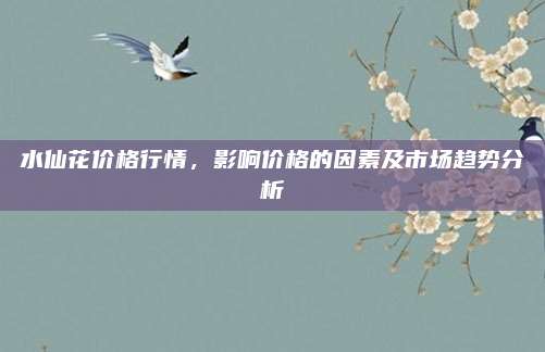 水仙花价格行情，影响价格的因素及市场趋势分析