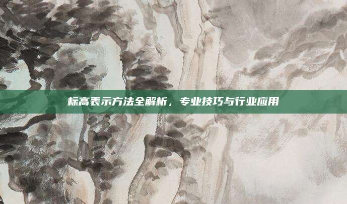 标高表示方法全解析，专业技巧与行业应用