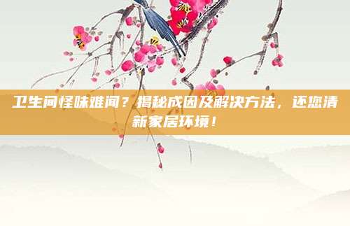 卫生间怪味难闻？揭秘成因及解决方法，还您清新家居环境！