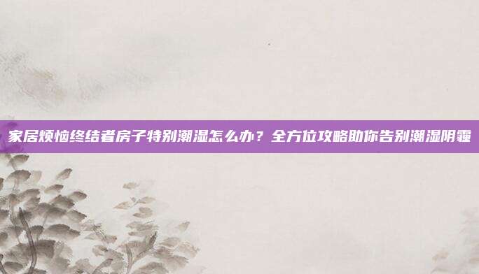 家居烦恼终结者房子特别潮湿怎么办？全方位攻略助你告别潮湿阴霾
