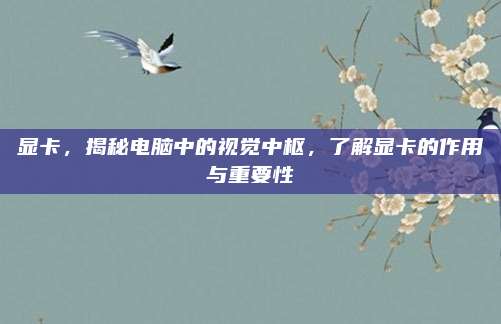 显卡，揭秘电脑中的视觉中枢，了解显卡的作用与重要性