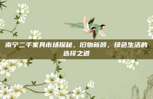 南宁二手家具市场探秘，旧物新颜，绿色生活的选择之道